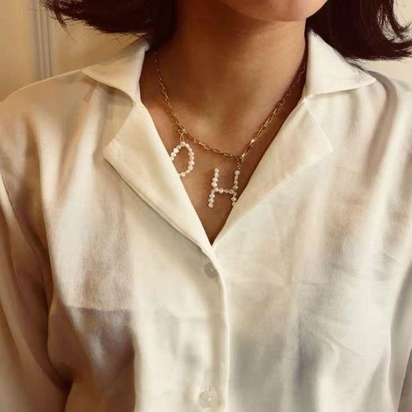 fashion women letters necklaces & pendant chic jewelry 39cm chain luxury 26 english letter baroque freshwater pearl choker, Golden;silver
fashion women letters necklaces & pendant chic jewelry 39cm chain luxury 26 english letter baroque freshwater pearl choker, Golden;silver
