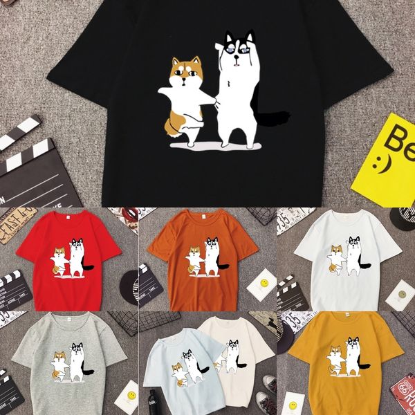 eyfgm south t-shirt korea ulzzang printed bf cartoon upynu annoyed fashion husky couple harajuku t-shirt loose student short sleeve dog god, White
eyfgm south t-shirt korea ulzzang printed bf cartoon upynu annoyed fashion husky couple harajuku t-shirt loose student short sleeve dog god, White