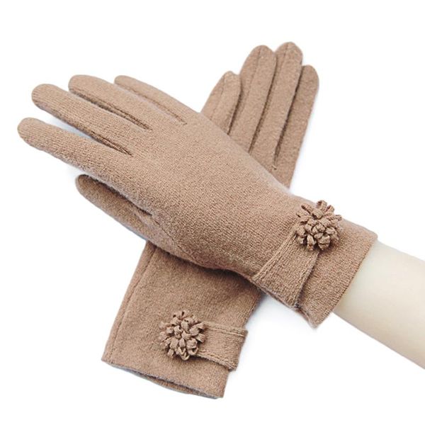 five fingers gloves autumn winter fashion ladies cashmere female wool mitten flower all match women beige, Blue;gray
five fingers gloves autumn winter fashion ladies cashmere female wool mitten flower all match women beige, Blue;gray