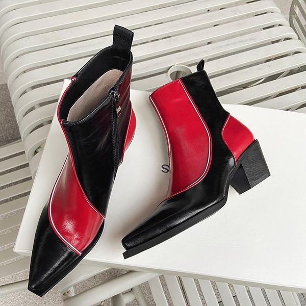 fashion embossed genuine leather women ankle boots pointed toe western cowboy boots women wedges female zapatos mujer1, Black
fashion embossed genuine leather women ankle boots pointed toe western cowboy boots women wedges female zapatos mujer1, Black