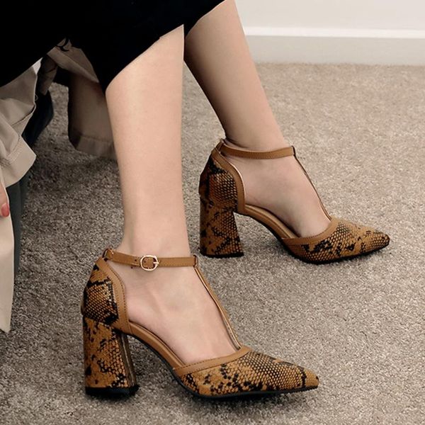 byqdy spring t-strap woman pumps snake print high heels shoes pointed toe buckle strap party shoes block heel pumps plus 46, Black
byqdy spring t-strap woman pumps snake print high heels shoes pointed toe buckle strap party shoes block heel pumps plus 46, Black