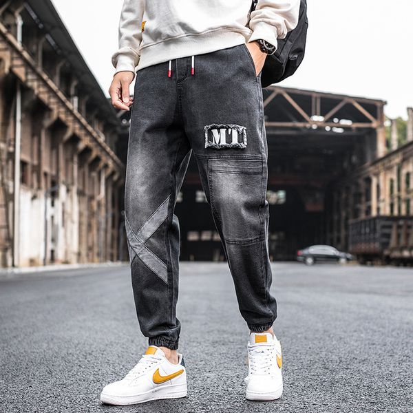 2020 spring denim pants men's tapestry jeans loose personality elastic waist band jeans men's, Blue
2020 spring denim pants men's tapestry jeans loose personality elastic waist band jeans men's, Blue