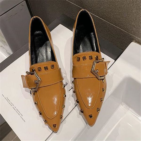 spring new women shoes high heels summer shallow mouth pointed casual barefoot shoes female chunky heel rivet leather shoe, Black
spring new women shoes high heels summer shallow mouth pointed casual barefoot shoes female chunky heel rivet leather shoe, Black