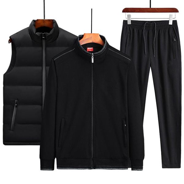 men's suit sports suit men's three-piece vest + zipper jacket + sports pants 2020 autumn new products, Gray
men's suit sports suit men's three-piece vest + zipper jacket + sports pants 2020 autumn new products, Gray