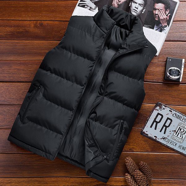 casual men's winter short slim cotton coat warm collar vest student youth, Black;white
casual men's winter short slim cotton coat warm collar vest student youth, Black;white