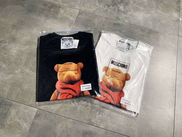 new 20253 style black summer and white scarf bear print short sleeve loose couple t-shirt, Black;brown
new 20253 style black summer and white scarf bear print short sleeve loose couple t-shirt, Black;brown