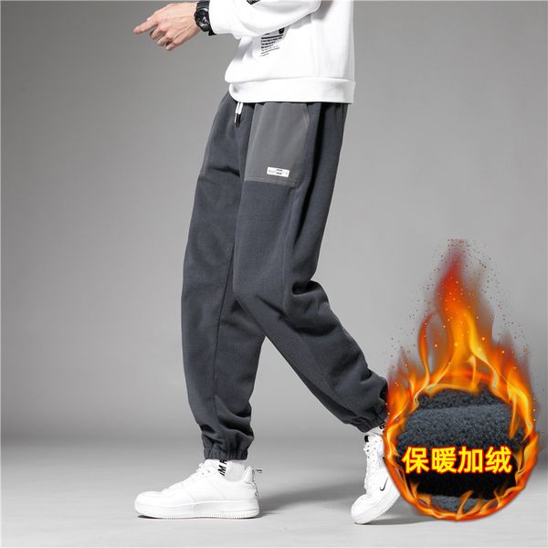 polar fleece autumn winter casual korean version, loose binding, plush and thickened sports pants, men's warm pants, Black
polar fleece autumn winter casual korean version, loose binding, plush and thickened sports pants, men's warm pants, Black