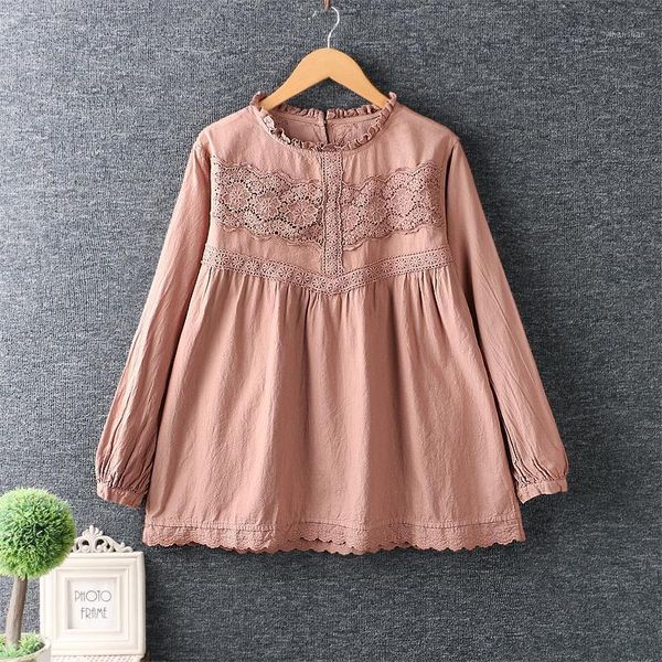 2020 new autumn artistic hipster lace embroidered pullover girl's shirt long sleeve loose cotton and linen shirt women1, White
2020 new autumn artistic hipster lace embroidered pullover girl's shirt long sleeve loose cotton and linen shirt women1, White