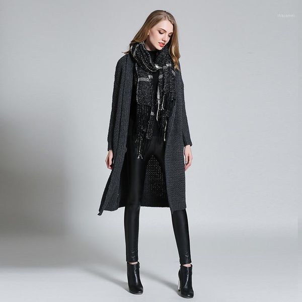 2019 spandex formal jumper poncho pullover autumn and winter new pattern long fund knitting loose coat sweater fat mm woman1, Black
2019 spandex formal jumper poncho pullover autumn and winter new pattern long fund knitting loose coat sweater fat mm woman1, Black