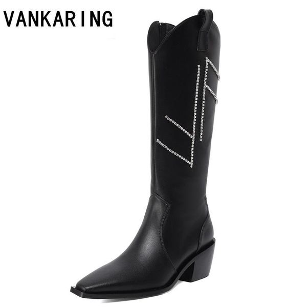 women boots cowgirl knee high boots genuine leather western cowboy botas mujer brand retro beige black shoes chunky heel
women boots cowgirl knee high boots genuine leather western cowboy botas mujer brand retro beige black shoes chunky heel
