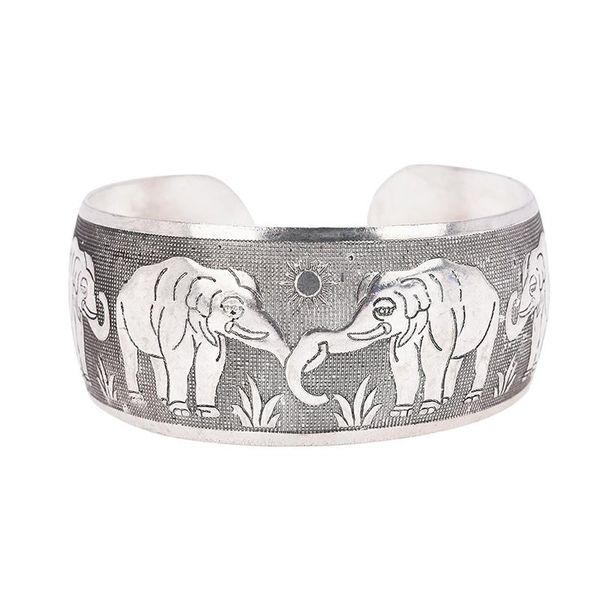 bangle beautiful vintage elephant tortoise printing bracelets wide tibet silver plated cuff bangles, Black
bangle beautiful vintage elephant tortoise printing bracelets wide tibet silver plated cuff bangles, Black