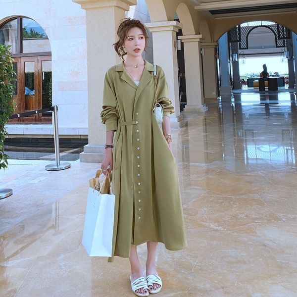 2021 new female dress new spring autumn mustard solid green fashion korean soft wind long sleeve women's lapel dress1x k36d, Black;gray
2021 new female dress new spring autumn mustard solid green fashion korean soft wind long sleeve women's lapel dress1x k36d, Black;gray