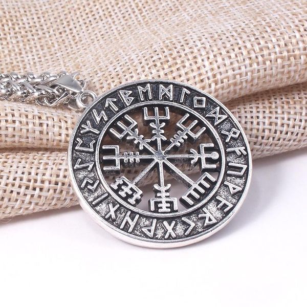 2020 norse vikings necklaces vegvisir compass nordic runes odin chain necklace for women men amulet pendant jewelry gift, Silver
2020 norse vikings necklaces vegvisir compass nordic runes odin chain necklace for women men amulet pendant jewelry gift, Silver