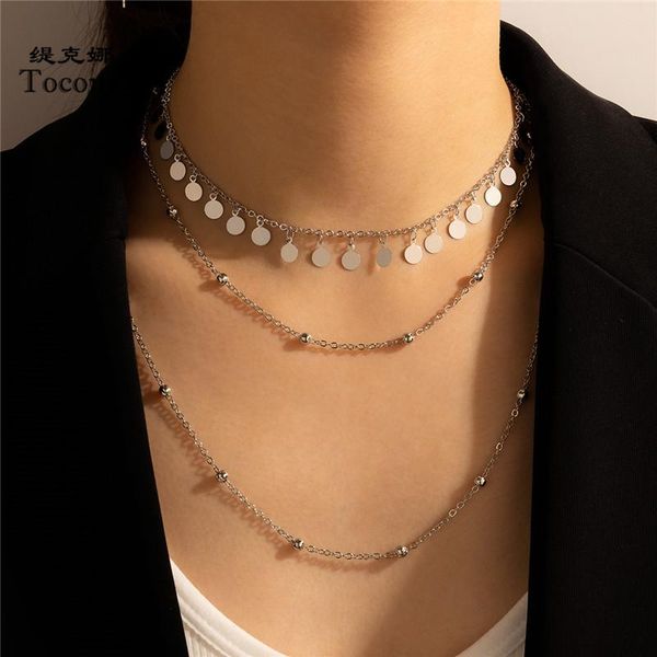 Tocona Bohemian Silver Color Wafer Necklace for Women Multilayer Bead Tassel Alloy Metal Party Jewelry Accessories 17069
Tocona Bohemian Silver Color Wafer Necklace for Women Multilayer Bead Tassel Alloy Metal Party Jewelry Accessories 17069