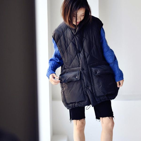 micoco v1693c korean version of fashion design rope big pocket stand collar light eiderdown vest female winter, Black;white
micoco v1693c korean version of fashion design rope big pocket stand collar light eiderdown vest female winter, Black;white