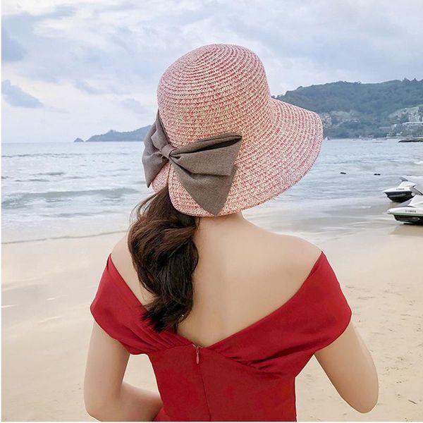 wide brim hats summer bow straw hat floppy panama for women lady foldable beach sun cap, Blue;gray
wide brim hats summer bow straw hat floppy panama for women lady foldable beach sun cap, Blue;gray