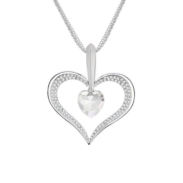 2020 new big silvery hollow heart glass clear crystal pendant necklace for women multi chains long necklace jewelry party gifts, Silver
2020 new big silvery hollow heart glass clear crystal pendant necklace for women multi chains long necklace jewelry party gifts, Silver