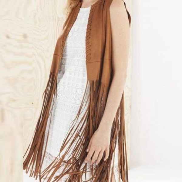 women's vest sleeveless tassels autumn winter suede ethnic fringed vest cardigan coats outerwear chamarras de mujer #2f, Black;white
women's vest sleeveless tassels autumn winter suede ethnic fringed vest cardigan coats outerwear chamarras de mujer #2f, Black;white