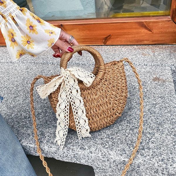 leisure solid color handmade half-round rattan woven straw bag summer women messenger crossbody bags girls small beach handbag
leisure solid color handmade half-round rattan woven straw bag summer women messenger crossbody bags girls small beach handbag