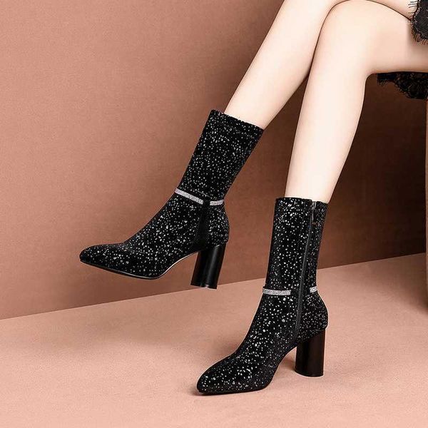 boots ins womenmid-calf bootsspot stretch flannel 22-24.5cm length spring and autumn woman round heel pearl womens shoes1, Black
boots ins womenmid-calf bootsspot stretch flannel 22-24.5cm length spring and autumn woman round heel pearl womens shoes1, Black