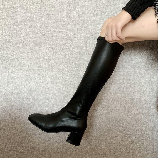 brand women's shoes boots-women leather booties thigh high heels high winter footwear zipper fashion 2020 med, Black
brand women's shoes boots-women leather booties thigh high heels high winter footwear zipper fashion 2020 med, Black