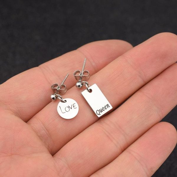 stainless steel round square love letter stud earrings women kpop punk unfading metal asymmetric fashion jewelry wholesale, Golden;silver
stainless steel round square love letter stud earrings women kpop punk unfading metal asymmetric fashion jewelry wholesale, Golden;silver