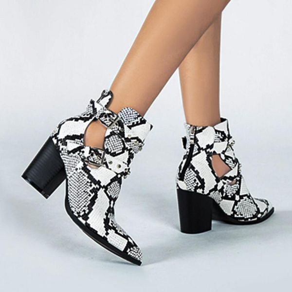 hollow sneak shoes women boots ankle bare fashion pointed shoes snakeskin short boot belt buckle ladies nice shoe boots, Black
hollow sneak shoes women boots ankle bare fashion pointed shoes snakeskin short boot belt buckle ladies nice shoe boots, Black