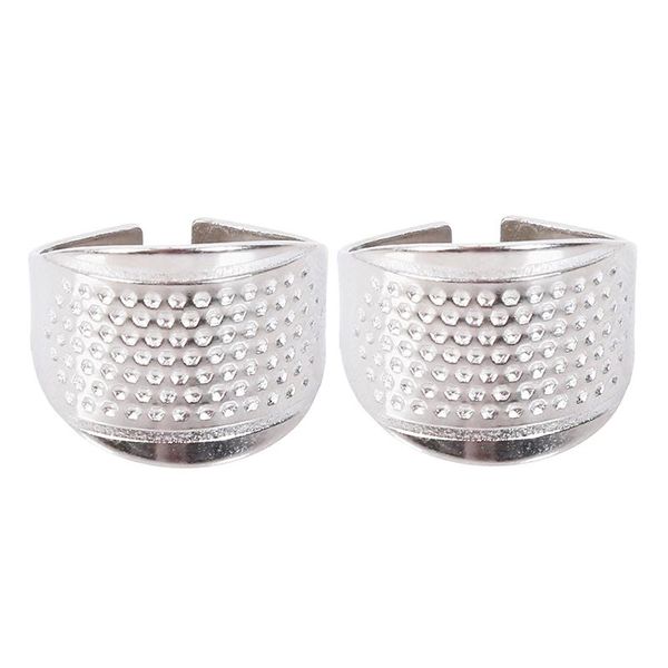 2 pcs household sewing diy tools silver ring thimble finger protector household quilting craft accessories, Black
2 pcs household sewing diy tools silver ring thimble finger protector household quilting craft accessories, Black
