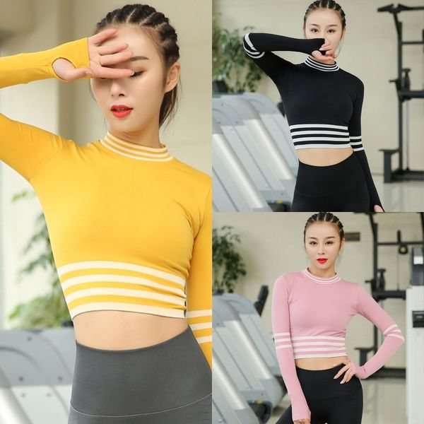 9izpq new casual striped sports tight women's breathable quick-drying navel-opening fitness suit coatrunning yoga long-sleeved suit f
9izpq new casual striped sports tight women's breathable quick-drying navel-opening fitness suit coatrunning yoga long-sleeved suit f