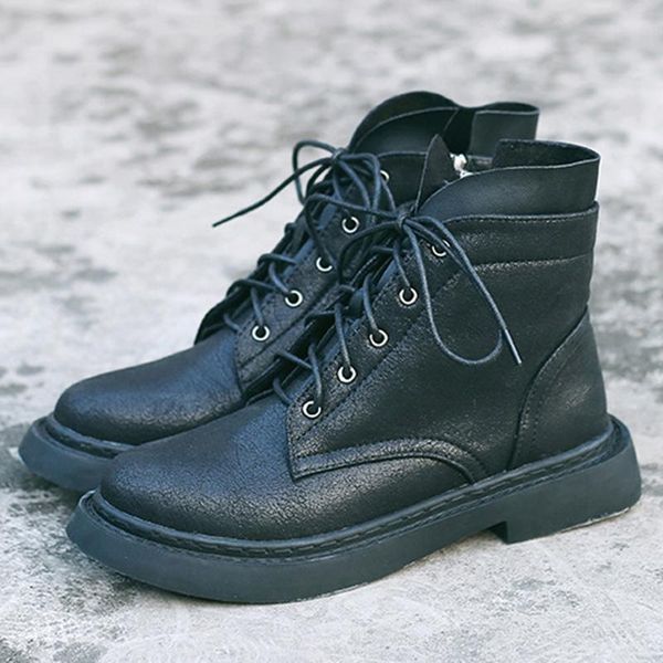ladies lace-up ankle boots ladies flat everyday winter boots new plus cashmere, Black
ladies lace-up ankle boots ladies flat everyday winter boots new plus cashmere, Black