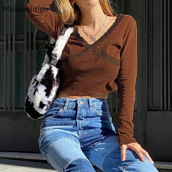 korean style lace patched crop women spring cotton t-shirt casual solid slim 2021 v-neck long sleeve tee shirts, White
korean style lace patched crop women spring cotton t-shirt casual solid slim 2021 v-neck long sleeve tee shirts, White