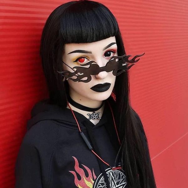 qpeclou 2021 fashion rimless oversized fire hip hop sunglasses women funny flame party sun glasses men metal punk shades, White;black
qpeclou 2021 fashion rimless oversized fire hip hop sunglasses women funny flame party sun glasses men metal punk shades, White;black