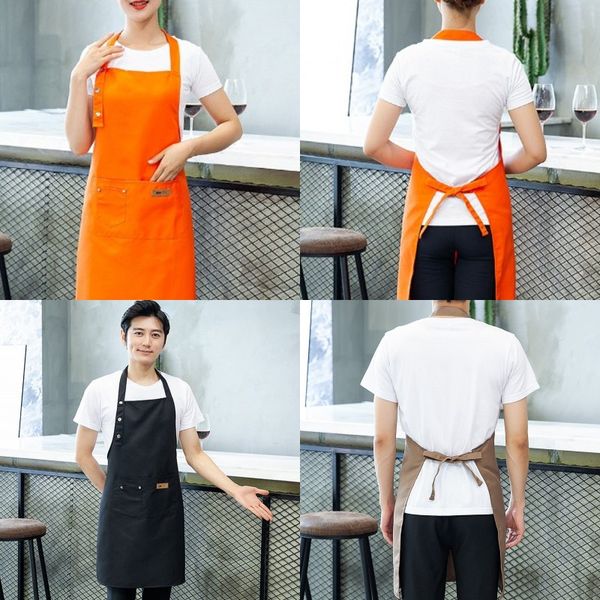 multi color working clothes waterproof halter metal snap pinafore big pocket apron restaurant men women 13ss p2
multi color working clothes waterproof halter metal snap pinafore big pocket apron restaurant men women 13ss p2