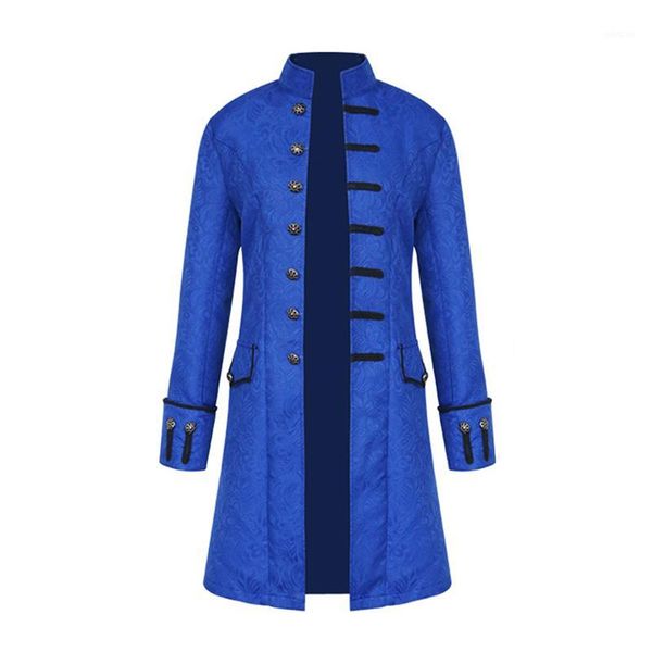 oeak fashion mens goth steampunk color frock coat new slim fit retro court design party long sleeve stand collar blazer 20191, White;black 
oeak fashion mens goth steampunk color frock coat new slim fit retro court design party long sleeve stand collar blazer 20191, White;black