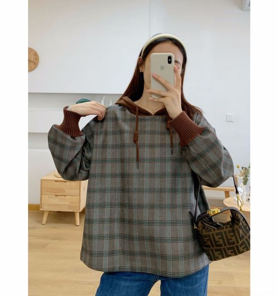 gmllm love autumn new 2020 british style double-sided different color sweater wnndv plaid loose hooded pullover casual sweater for women pul, Black
gmllm love autumn new 2020 british style double-sided different color sweater wnndv plaid loose hooded pullover casual sweater for women pul, Black