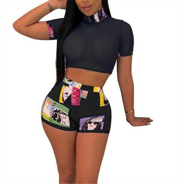 women sheer mesh shorts clothes suits new short sleeves transparent costume sets ladies fashion printed suit sale, Gray
women sheer mesh shorts clothes suits new short sleeves transparent costume sets ladies fashion printed suit sale, Gray