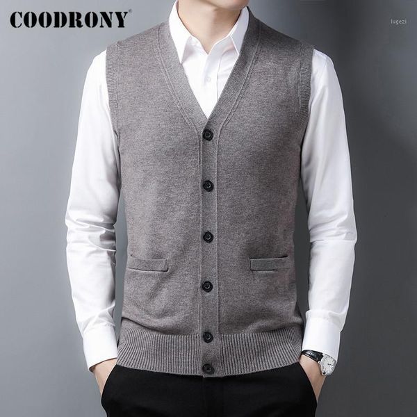 coodrony brand spring autumn new arrival business casual sleeveless vest cardigan men fashion pocket soft knitwear clothes c12761, Black;white
coodrony brand spring autumn new arrival business casual sleeveless vest cardigan men fashion pocket soft knitwear clothes c12761, Black;white