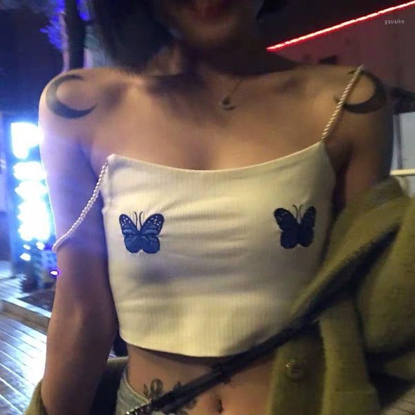 white embroidery women pearls beading spaghetti strap crop camis butterfly streetwear 90s summer cute camisas mujer new1
white embroidery women pearls beading spaghetti strap crop camis butterfly streetwear 90s summer cute camisas mujer new1