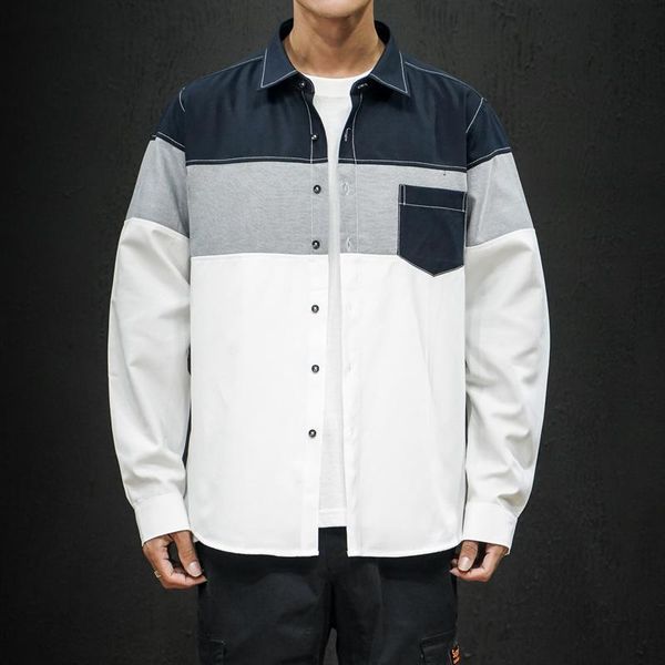 oxford men shirt patchwork single button casual turn down collar long sleeve one pocket front shirts camisas hombre men clothes, White;black
oxford men shirt patchwork single button casual turn down collar long sleeve one pocket front shirts camisas hombre men clothes, White;black