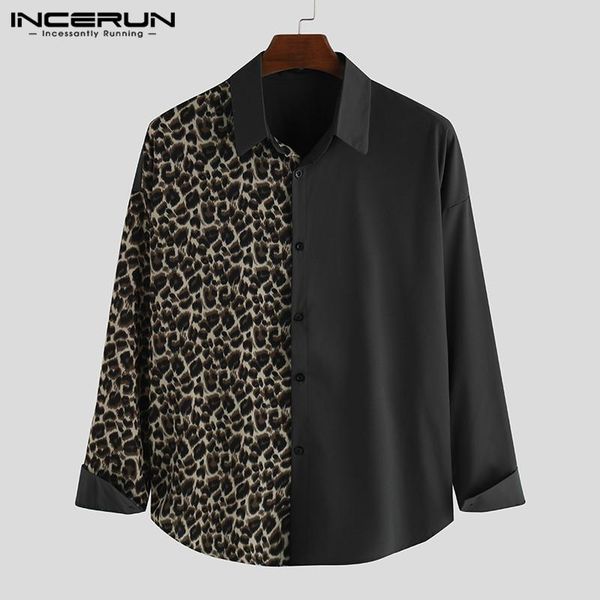 fashion leopard patchwork shirt men lapel personality long sleeve streetwear brand shirts men button chemise incerun 2020, White;black
fashion leopard patchwork shirt men lapel personality long sleeve streetwear brand shirts men button chemise incerun 2020, White;black