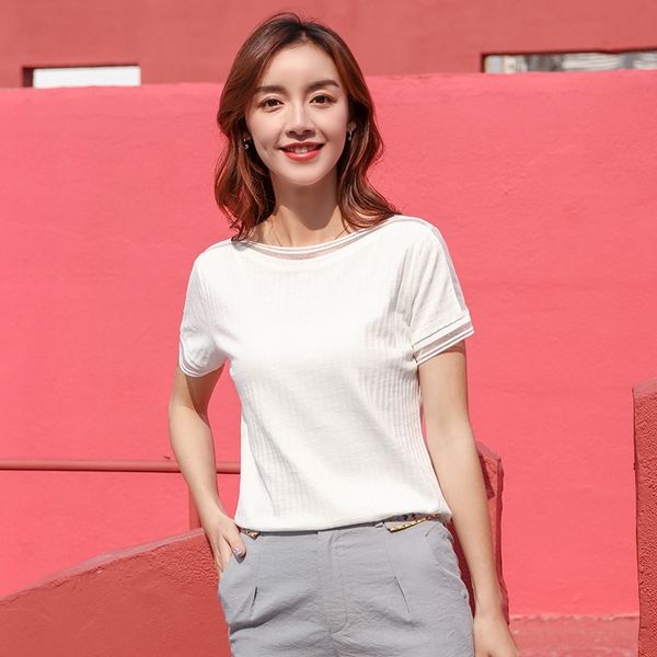 aoz7o loose summer new korean women casual t-shirt stitching one collar short sleeve t-shirt for 2020 2308 a3ljh, White
aoz7o loose summer new korean women casual t-shirt stitching one collar short sleeve t-shirt for 2020 2308 a3ljh, White
