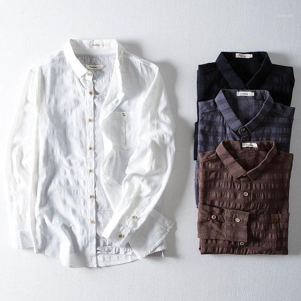 winter nice men's casual ethnic style cotton linen stripe long sleeve shirt blouse fashion leisure work style colour1, White;black
winter nice men's casual ethnic style cotton linen stripe long sleeve shirt blouse fashion leisure work style colour1, White;black