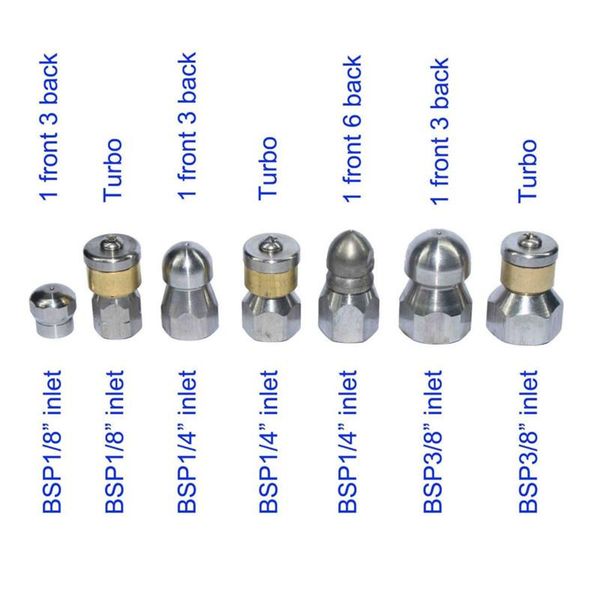 4000 psi sewer jetter nozzle button nose pressure drain hose pipe tap spray nozzle for pipe cleaning machine
4000 psi sewer jetter nozzle button nose pressure drain hose pipe tap spray nozzle for pipe cleaning machine