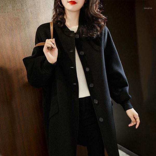 zoulv black woolen coat women's autumn 2020 new western style mid-length slim and thin casual all-match woolen coat1
zoulv black woolen coat women's autumn 2020 new western style mid-length slim and thin casual all-match woolen coat1