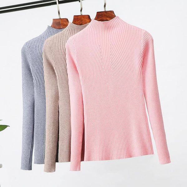 women's sweaters half turtleneck sweater women and pullovers fashion 2021 autumn winter knitted long sleeve jumper pull femme clothing, White;black
women's sweaters half turtleneck sweater women and pullovers fashion 2021 autumn winter knitted long sleeve jumper pull femme clothing, White;black