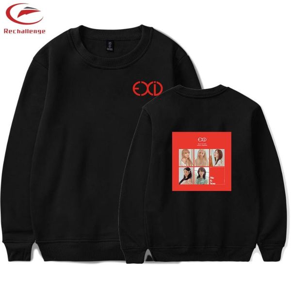 men's hoodies & sweatshirts exid trend 2021 sweatshirt round neck casual fashion clothing, Black