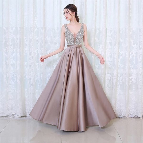 evening dress formal dress v-neck a-line party dress luxury beads satin evening dresses plus size robe de soiree lj201123, White;black
evening dress formal dress v-neck a-line party dress luxury beads satin evening dresses plus size robe de soiree lj201123, White;black