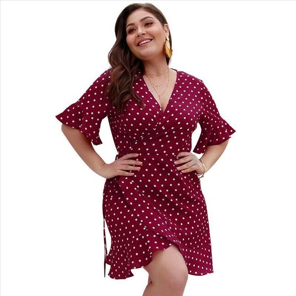 polka dot print wrap dress women spring summer butterfly short sleeve v-neck dress ladies lace up plus size dresses, Black;gray
polka dot print wrap dress women spring summer butterfly short sleeve v-neck dress ladies lace up plus size dresses, Black;gray
