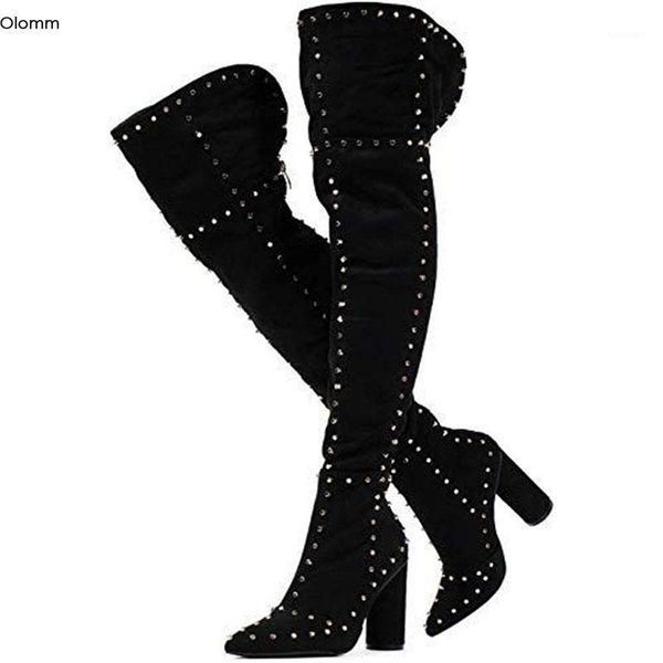 olomm handmade women thigh high boots square heels boots pointed toe black leopard club wear shoes women plus us size 5-151
olomm handmade women thigh high boots square heels boots pointed toe black leopard club wear shoes women plus us size 5-151