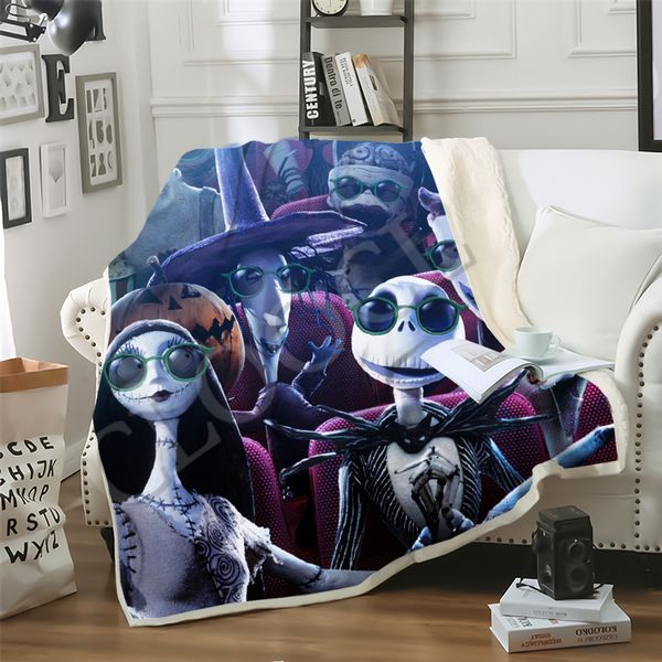 cloocl the nightmare before christmas blankets 3d print jack skellington double layer sherpa blanket on bed home textiles dreamlike style
cloocl the nightmare before christmas blankets 3d print jack skellington double layer sherpa blanket on bed home textiles dreamlike style